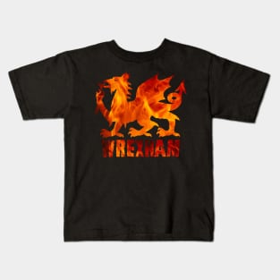 WREXHAM FIERY WELSH DRAIG GOCH I Kids T-Shirt